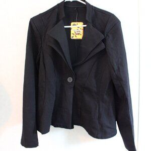 Hybrid Black Asymmetrical Peplum Blazer – XL